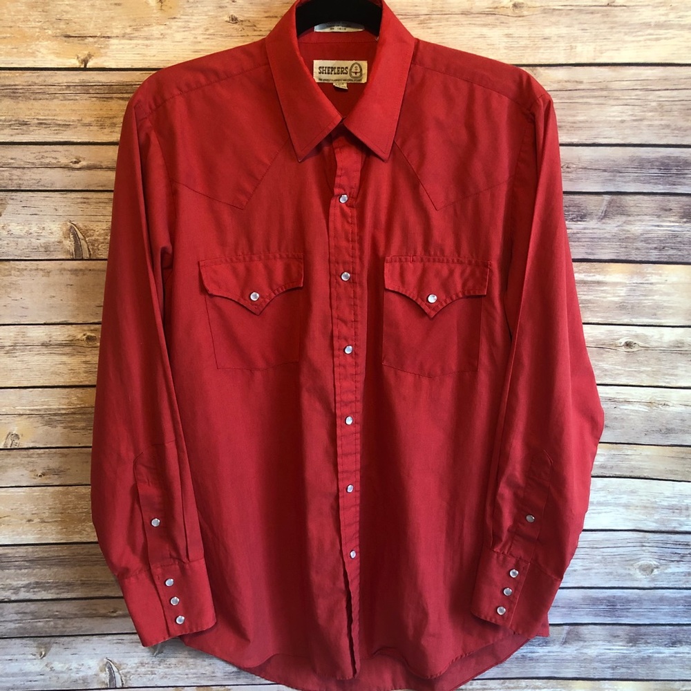 Vintage Sheplers Western Pearl Snap Button Down